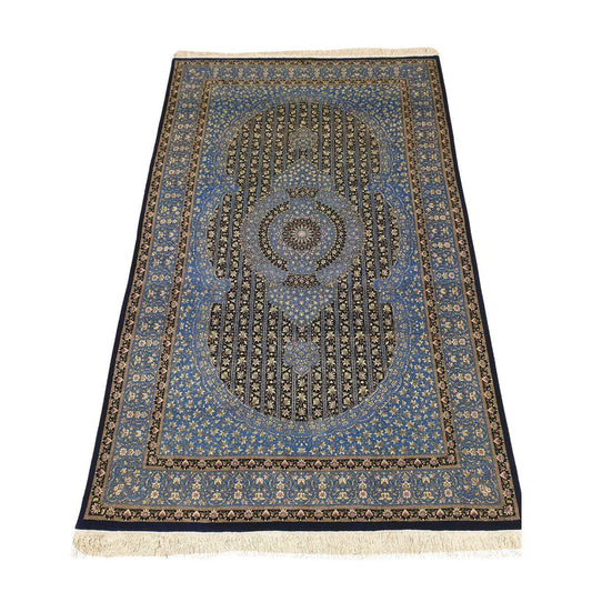 【700万円Collection】ペルシャ絨毯(シルク100%手織り)マルーフ・モサヴィ 229×141cm(FN-70379)