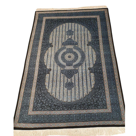 【700万円Collection】ペルシャペルシャ絨毯(シルク100%手織り)Farsh Iran jada va Musavi 210×141cm(FN-70380)