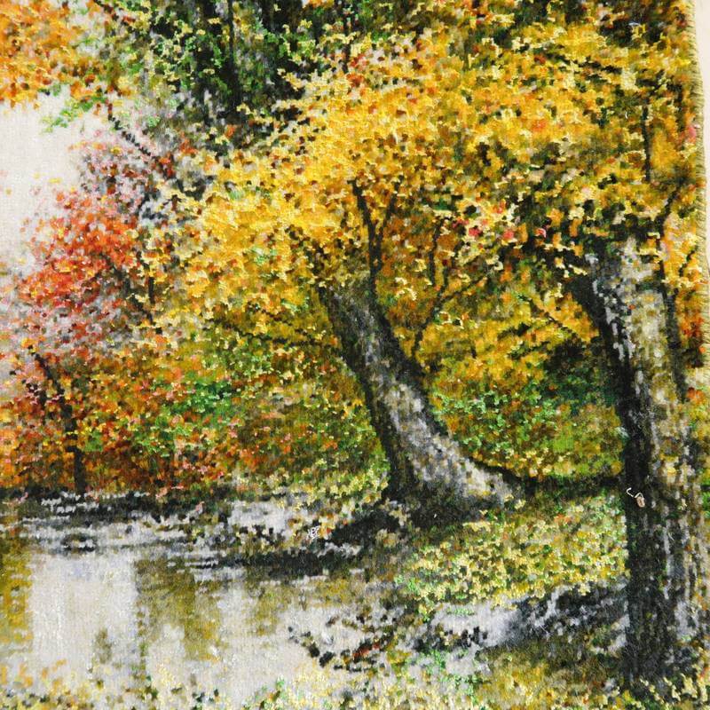 ペルシャ絨毯タブリーズ絵画 58×119cm(FP-22168)
