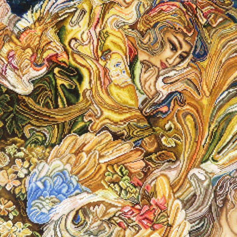 ペルシャ絨毯タブリーズ絵画 150×110cm(FP-4)