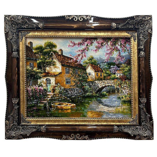 ペルシャ絨毯タブリーズ絵画 107×90cm(FP-6)