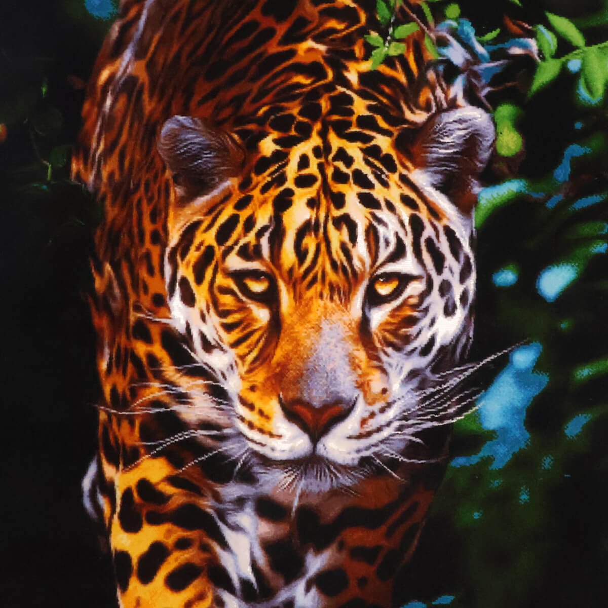 ペルシャ絨毯 タブリーズ産 絵画絨毯 107×87cm(FP-70255)