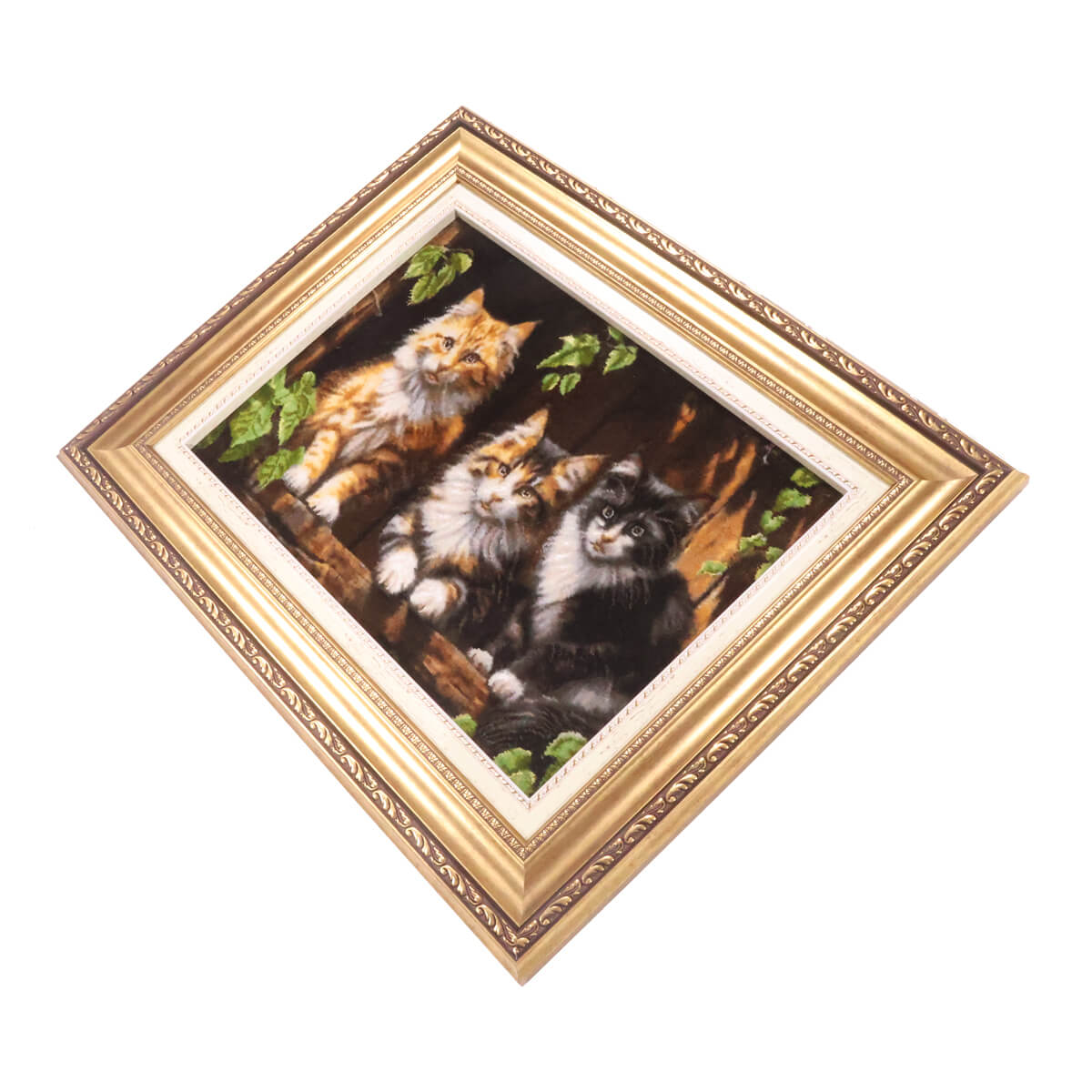 ペルシャ絨毯 タブリーズ産 絵画絨毯 78×61cm(FP-70256)