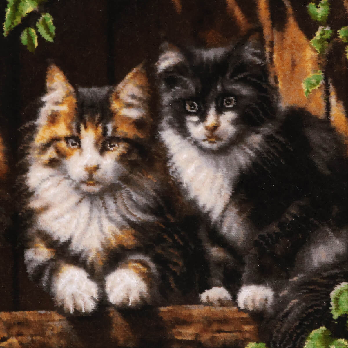 ペルシャ絨毯 タブリーズ産 絵画絨毯 78×61cm(FP-70256)