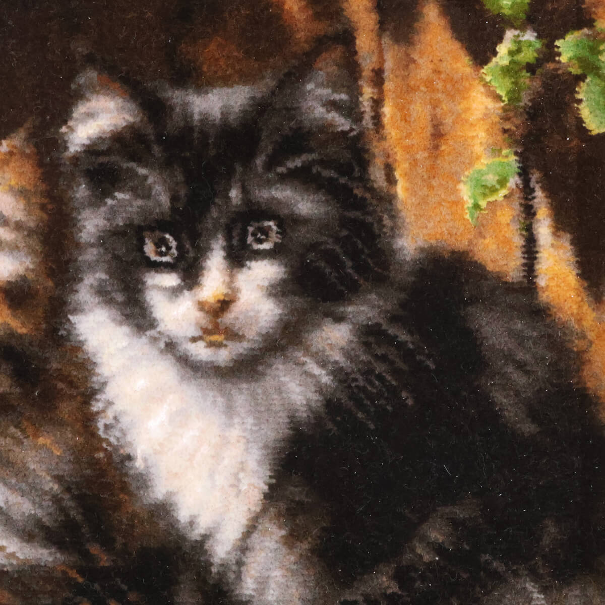 ペルシャ絨毯 タブリーズ産 絵画絨毯 78×61cm(FP-70256)