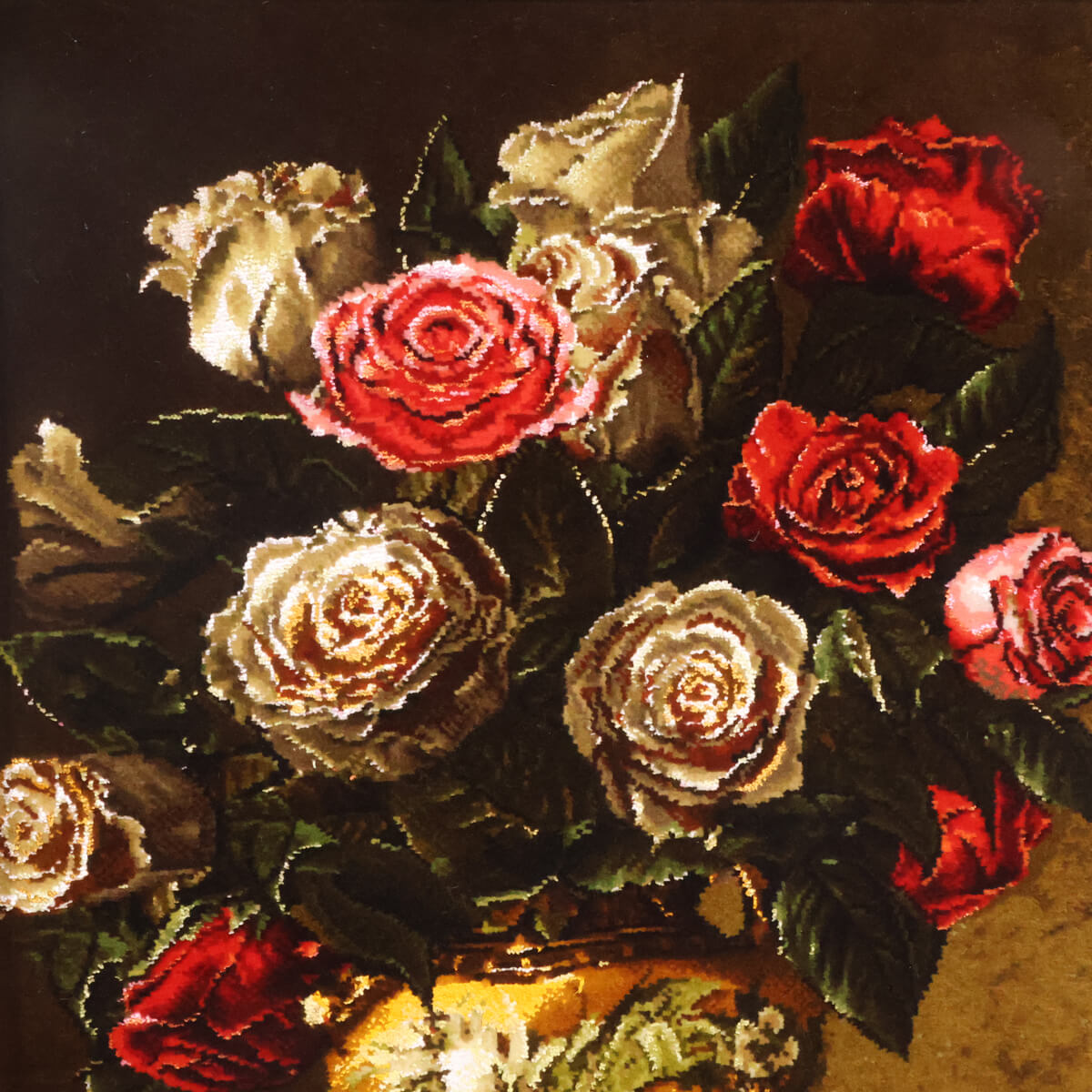 ペルシャ絨毯 タブリーズ産 絵画絨毯 80×61cm(FP-70257)
