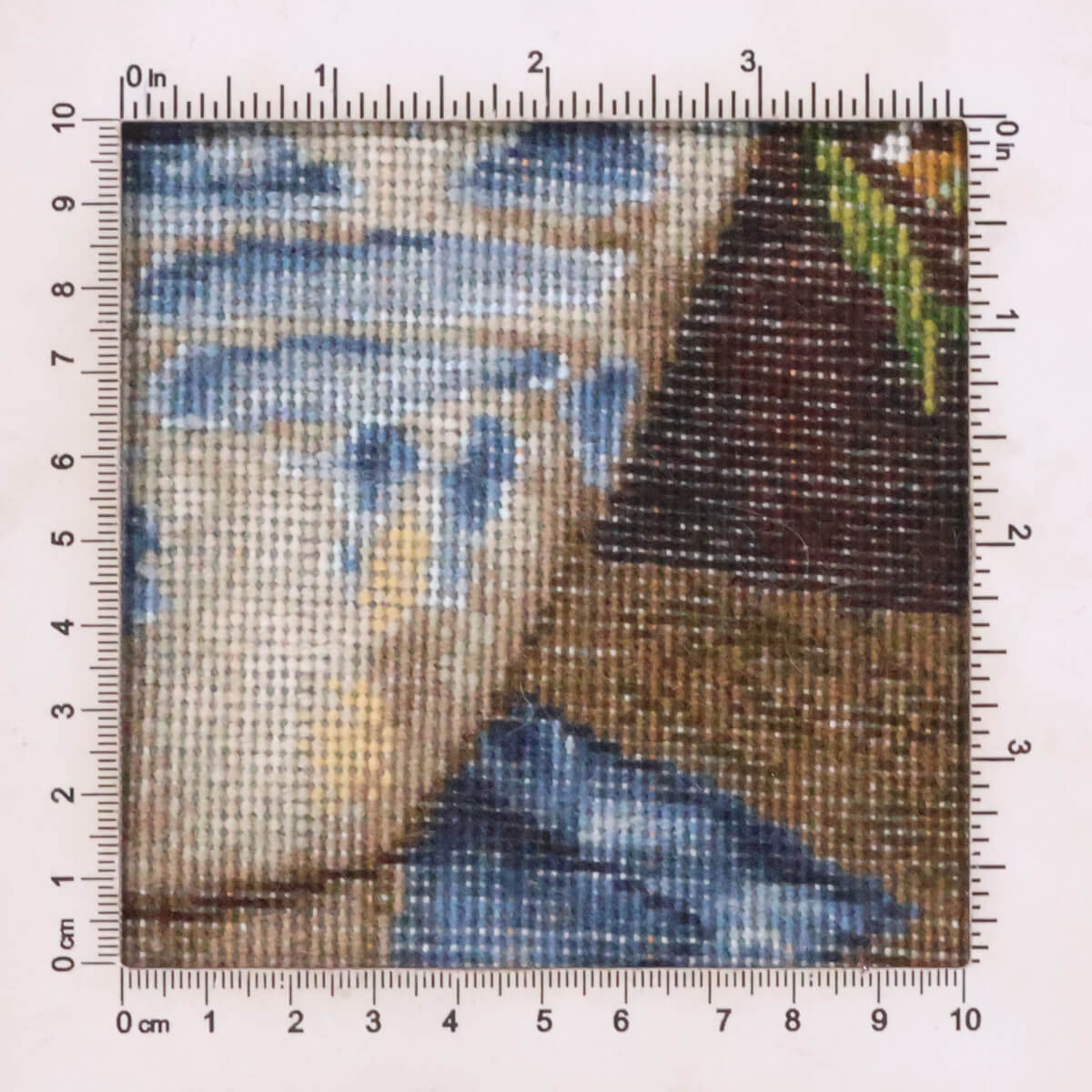 ペルシャ絨毯 タブリーズ産 絵画絨毯 72×53cm(FP-70258)