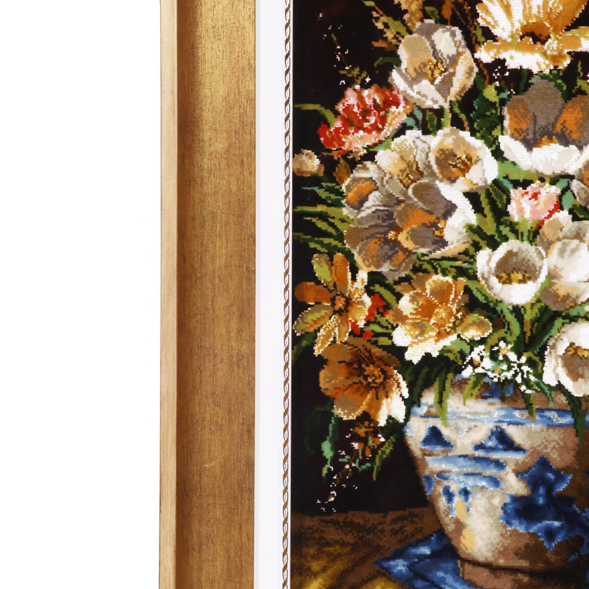 ペルシャ絨毯 タブリーズ産 絵画絨毯 72×53cm(FP-70258)