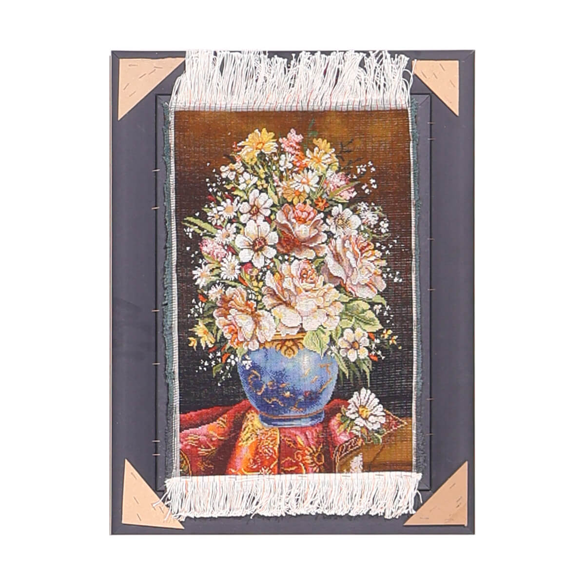 ペルシャ絨毯 タブリーズ産 絵画絨毯 73×55cm(FP-70259)
