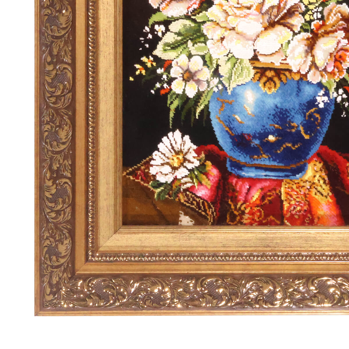 ペルシャ絨毯 タブリーズ産 絵画絨毯 73×55cm(FP-70259)