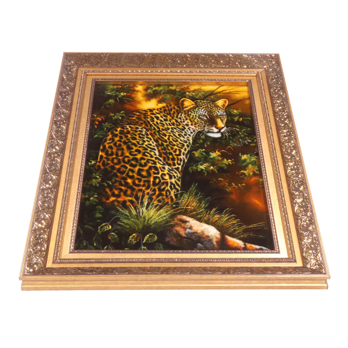 ペルシャ絨毯 タブリーズ産 絵画絨毯 85×66cm(FP-70260)