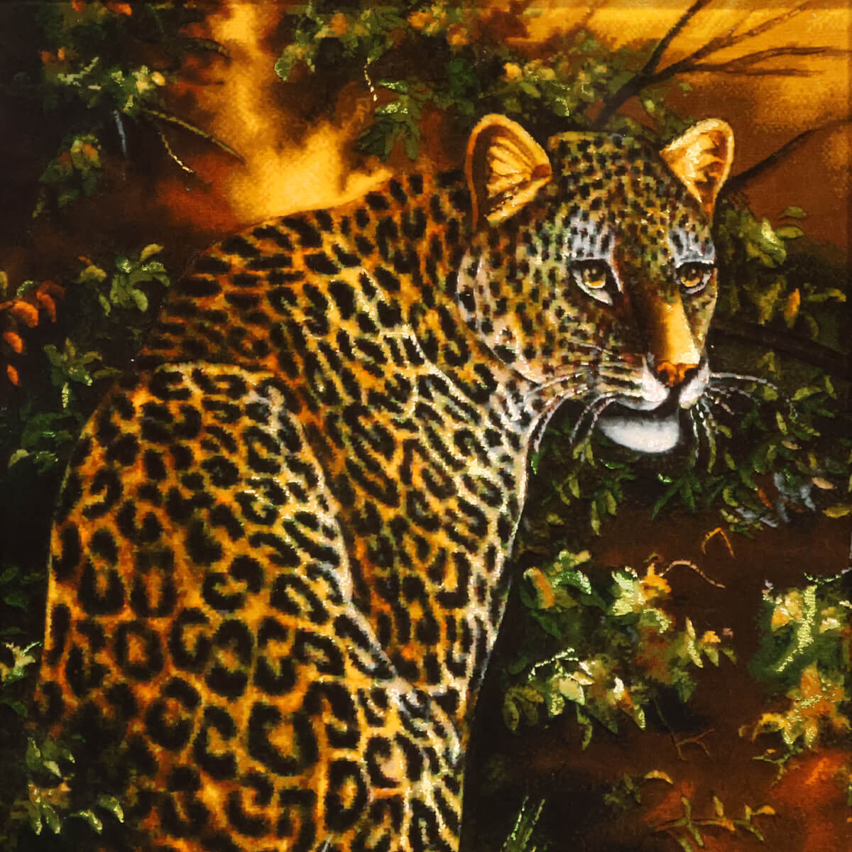 ペルシャ絨毯 タブリーズ産 絵画絨毯 85×66cm(FP-70260)