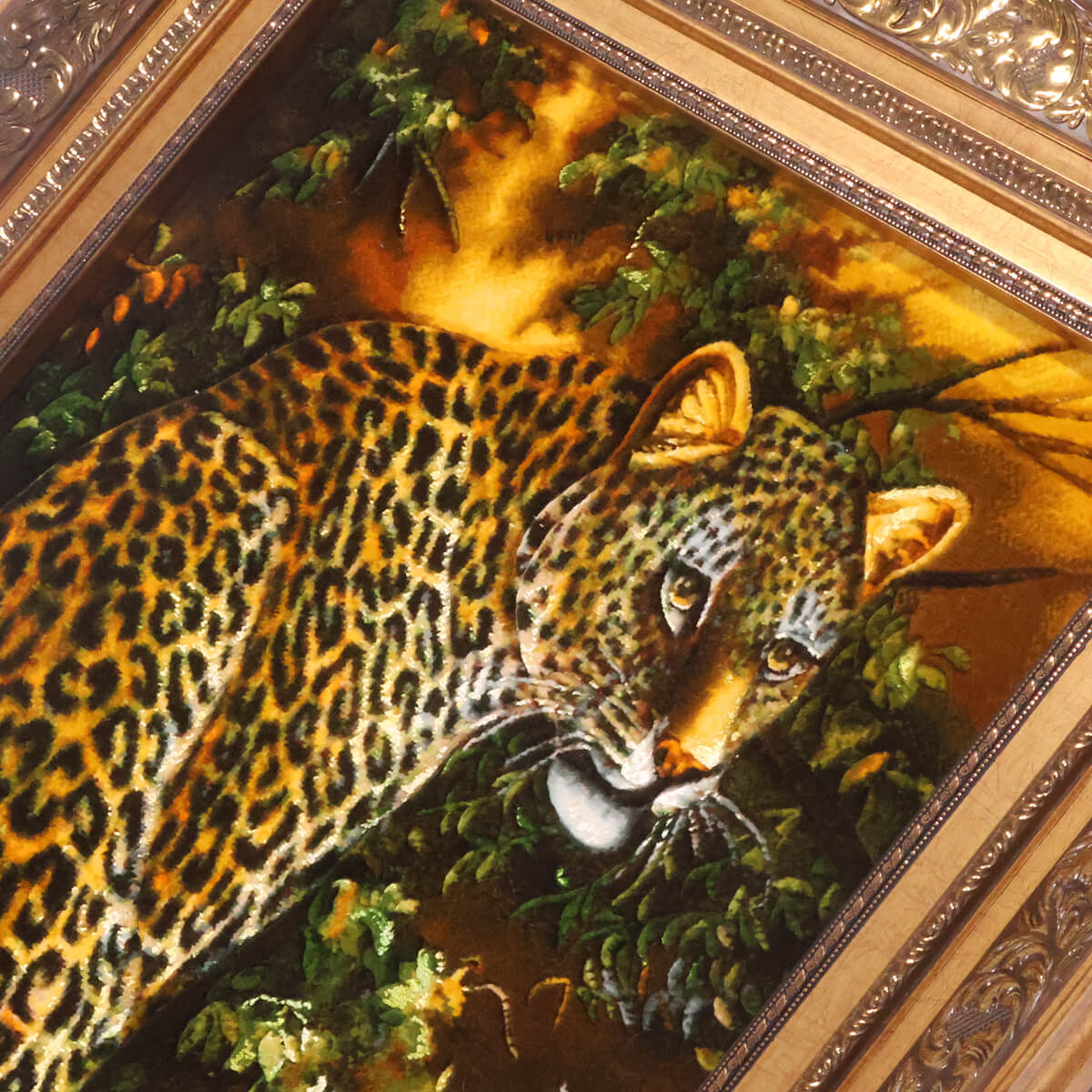 ペルシャ絨毯 タブリーズ産 絵画絨毯 85×66cm(FP-70260)