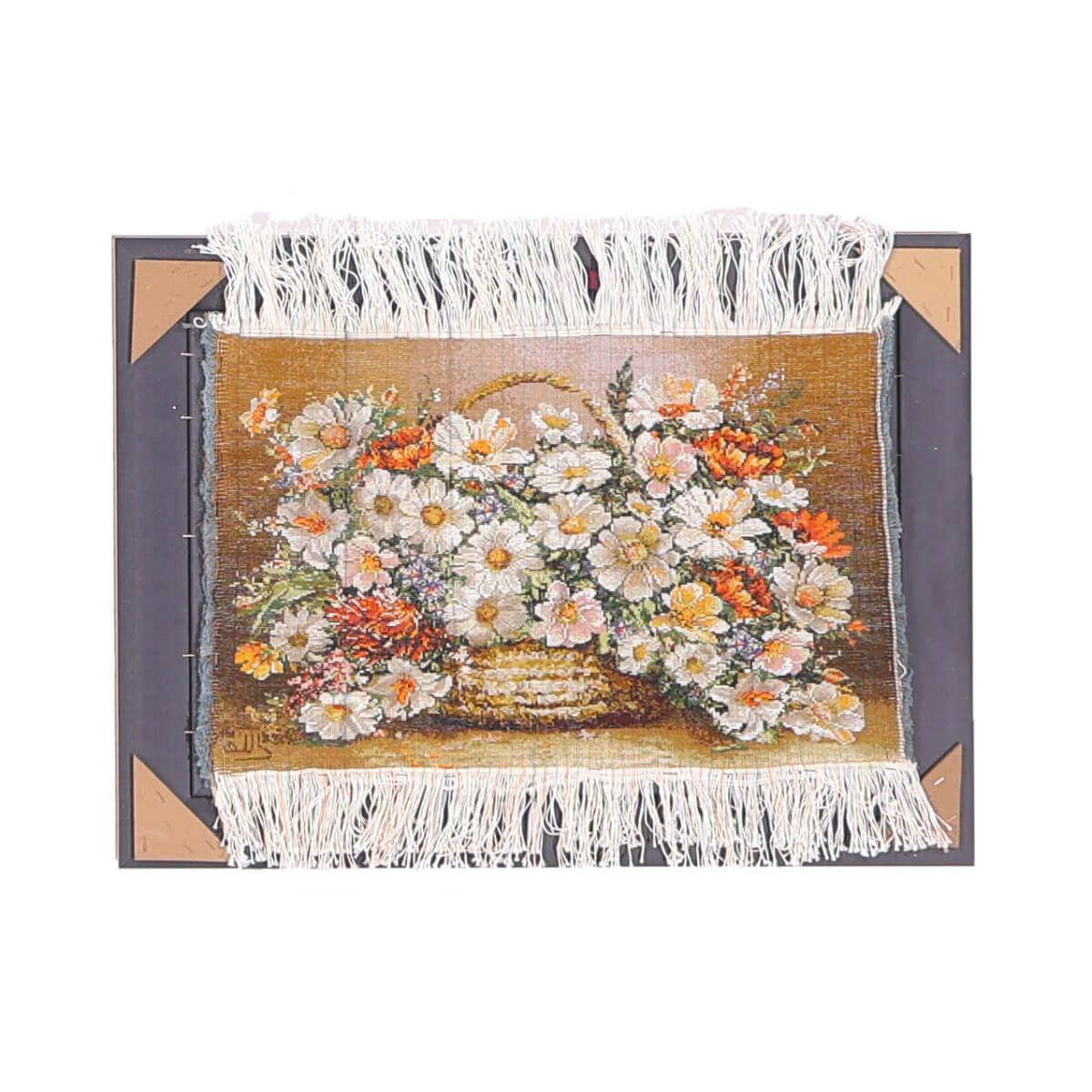 ペルシャ絨毯 タブリーズ産 絵画絨毯 78×58cm(FP-70261)