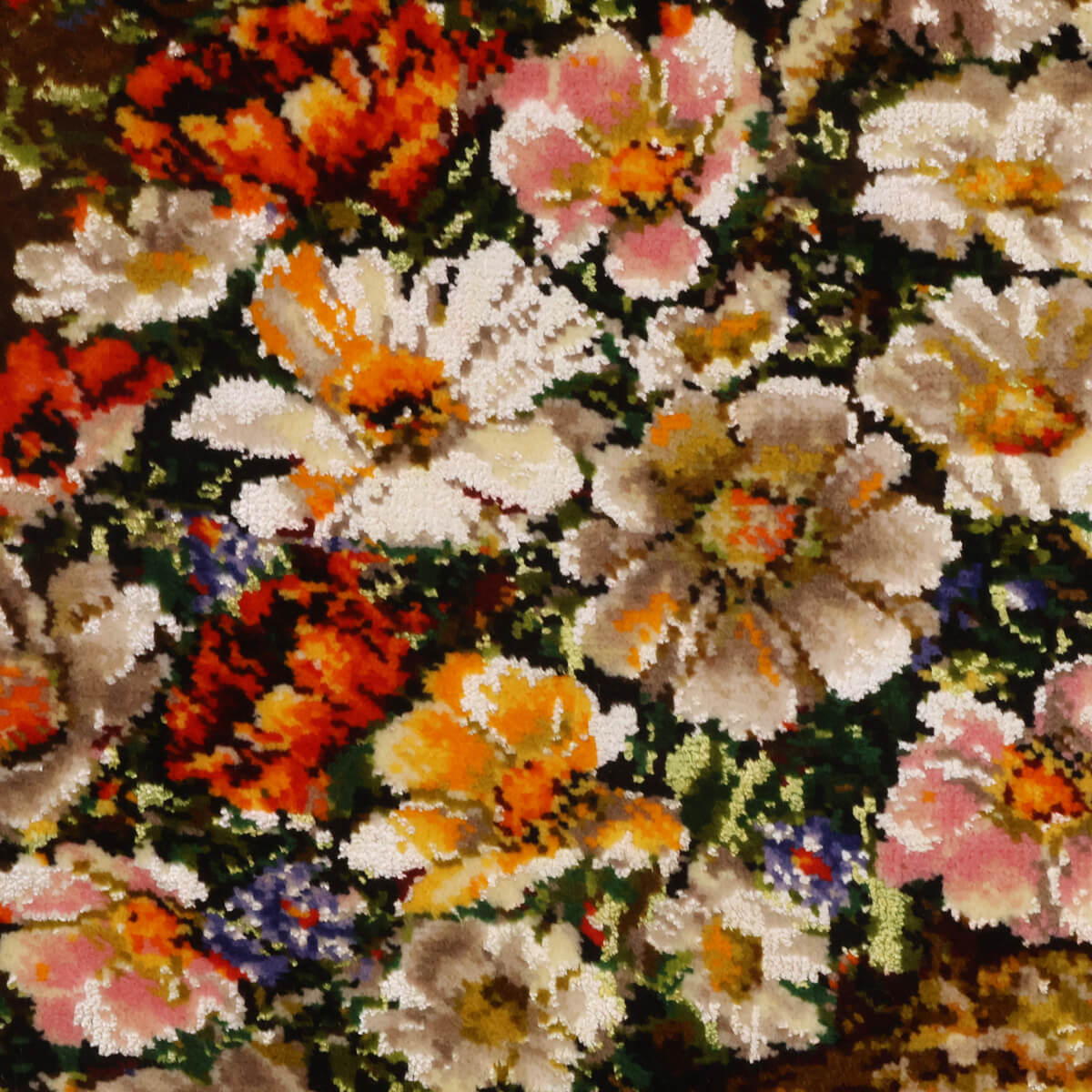 ペルシャ絨毯 タブリーズ産 絵画絨毯 78×58cm(FP-70261)