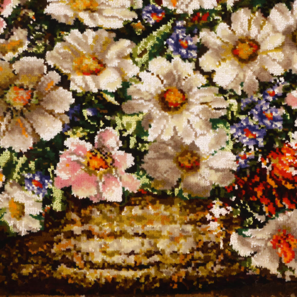 ペルシャ絨毯 タブリーズ産 絵画絨毯 78×58cm(FP-70261)