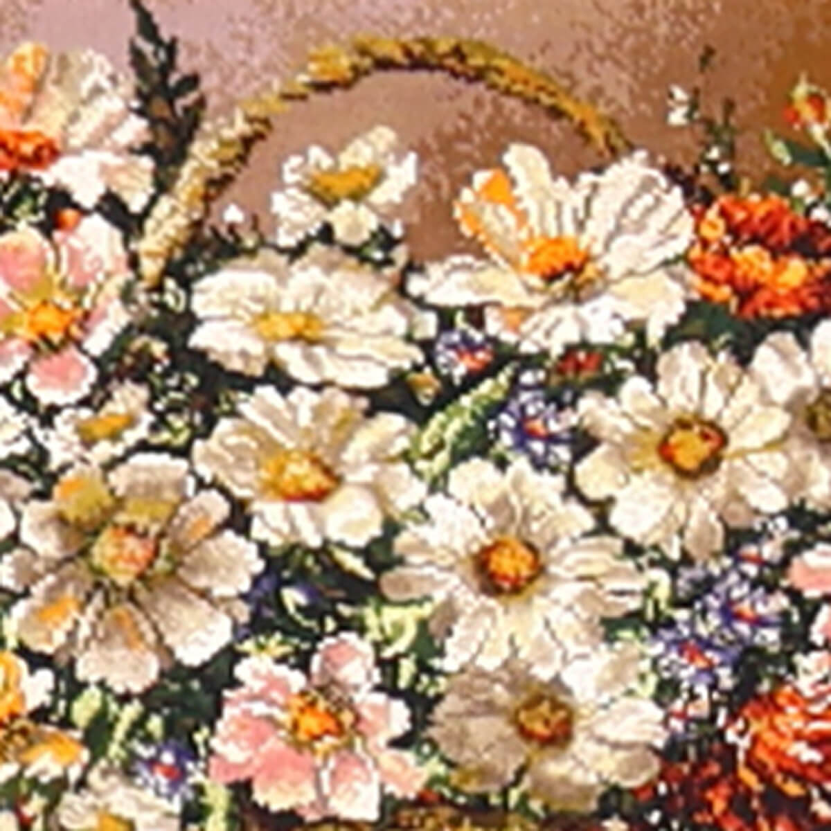 ペルシャ絨毯 タブリーズ産 絵画絨毯 78×58cm(FP-70261)