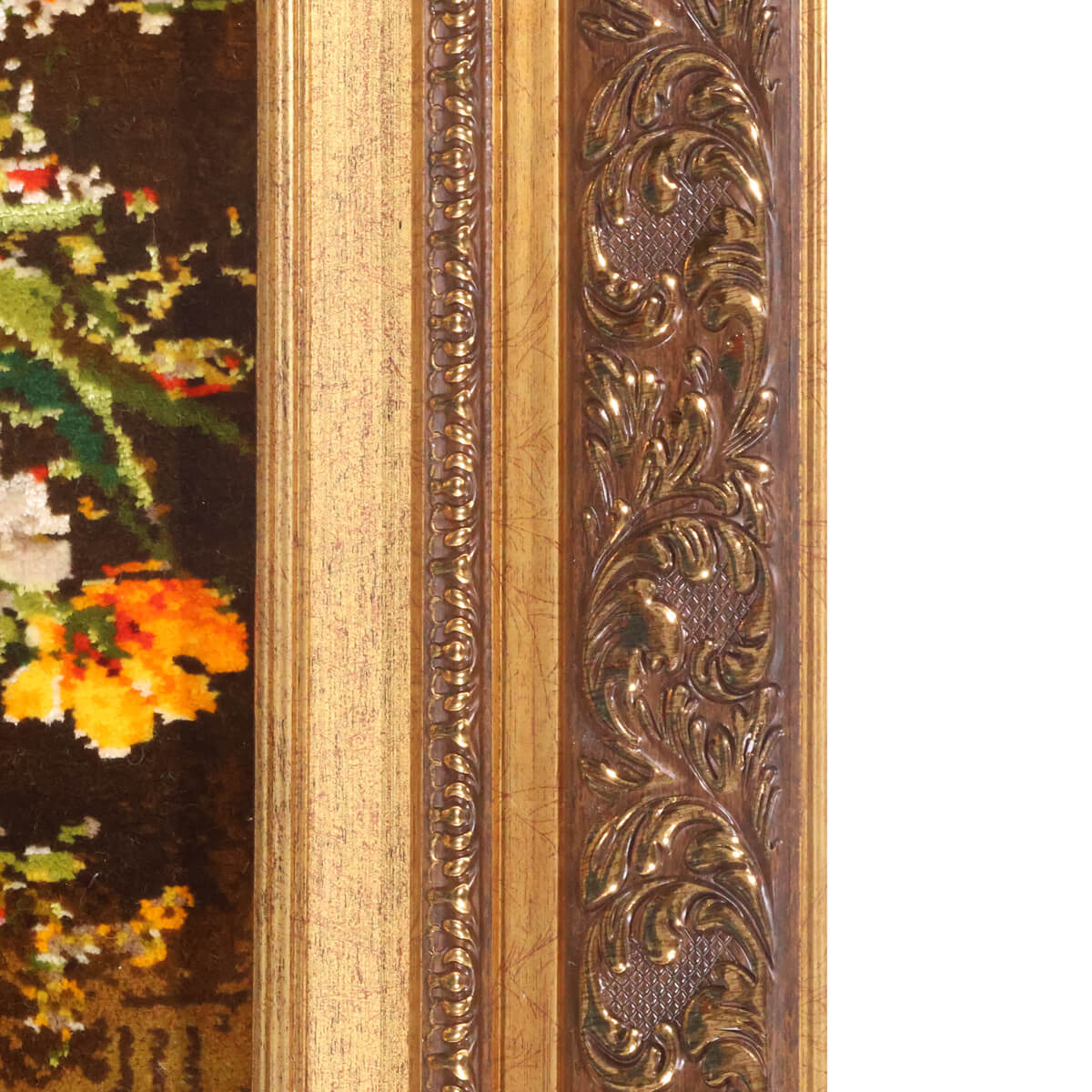 ペルシャ絨毯 タブリーズ産 絵画絨毯 78×58cm(FP-70261)