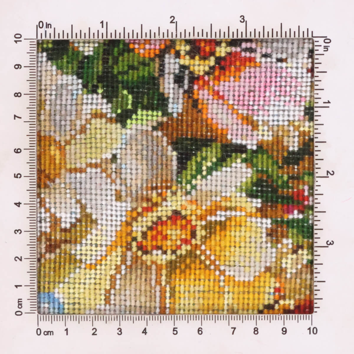ペルシャ絨毯 タブリーズ産 絵画絨毯 70×53cm(FP-70262)