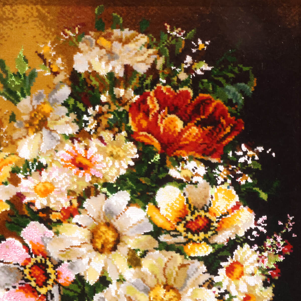 ペルシャ絨毯 タブリーズ産 絵画絨毯 70×53cm(FP-70262)