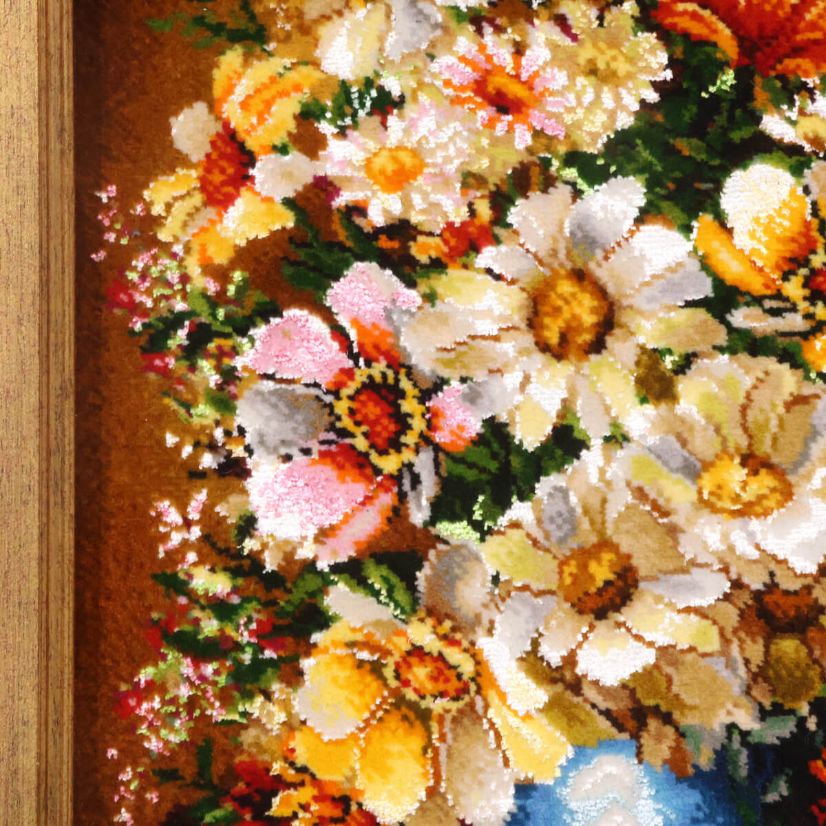 ペルシャ絨毯 タブリーズ産 絵画絨毯 70×53cm(FP-70262)