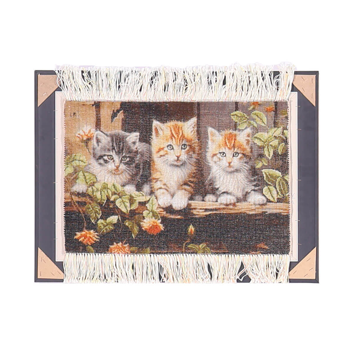 ペルシャ絨毯 タブリーズ産 絵画絨毯 75×57cm(FP-70263)