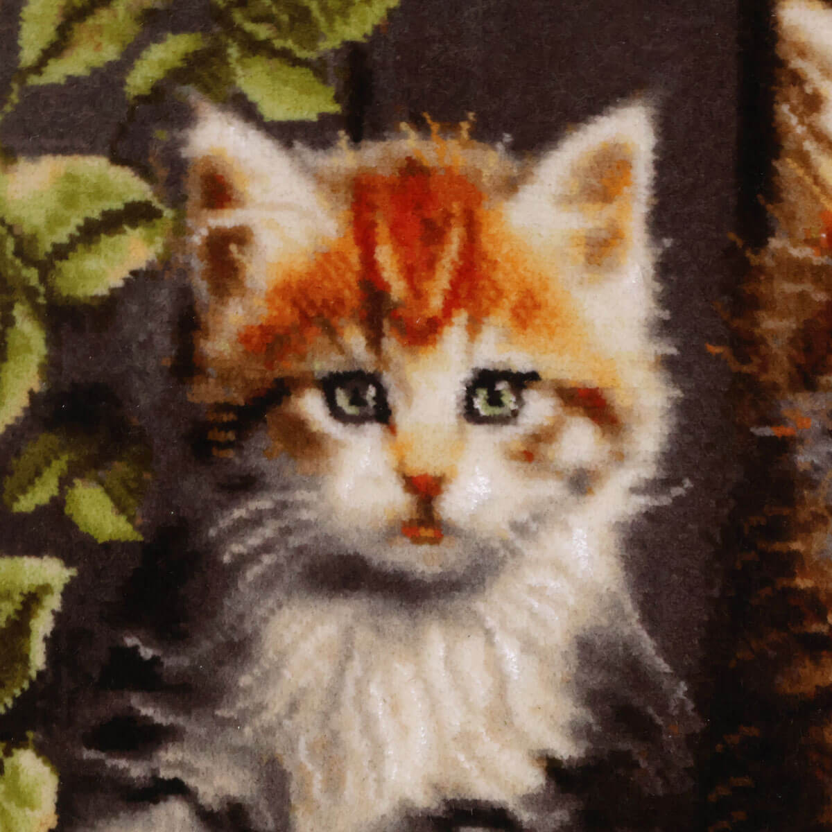 ペルシャ絨毯 タブリーズ産 絵画絨毯 75×57cm(FP-70263)