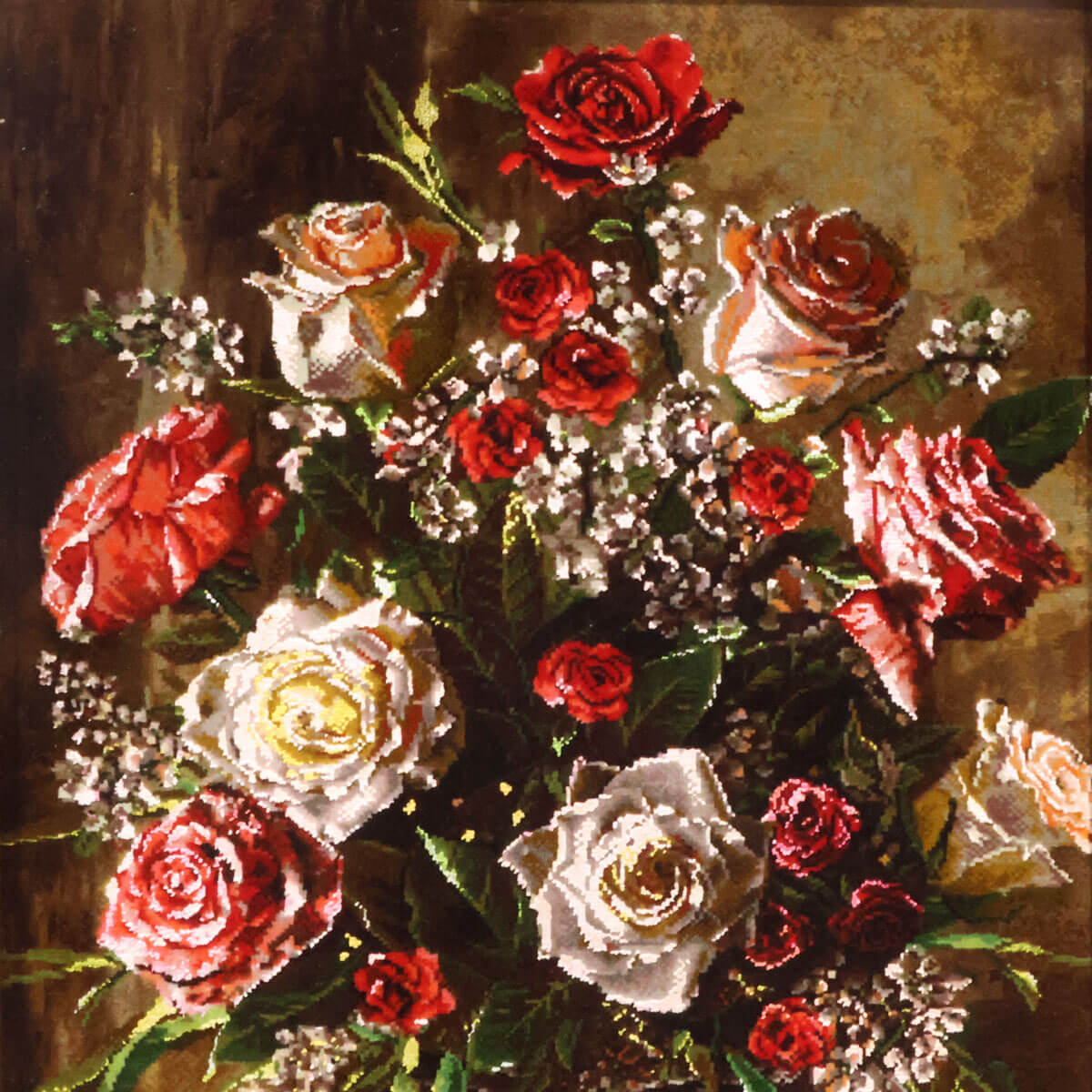 ペルシャ絨毯 タブリーズ産 絵画絨毯 91×68cm(FP-70264)