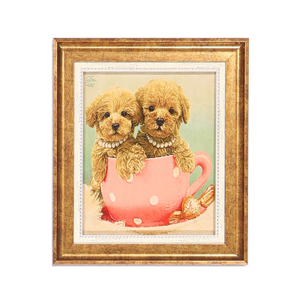 ペルシャ絨毯 タブリーズ産 絵画絨毯 67×58cm(FP-70265)
