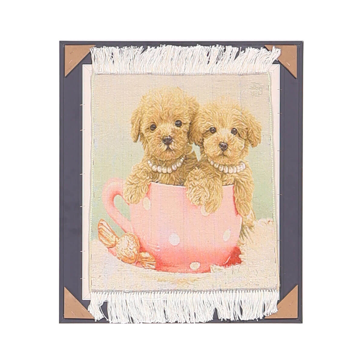 ペルシャ絨毯 タブリーズ産 絵画絨毯 67×58cm(FP-70265)