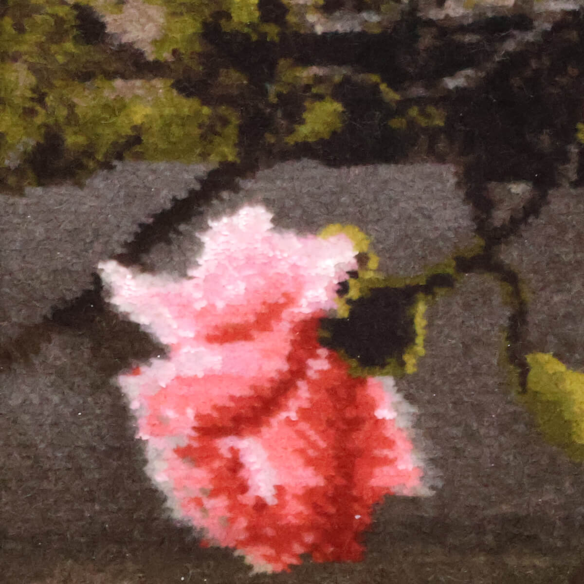 ペルシャ絨毯 タブリーズ産 絵画絨毯 89×67cm(FP-70267)