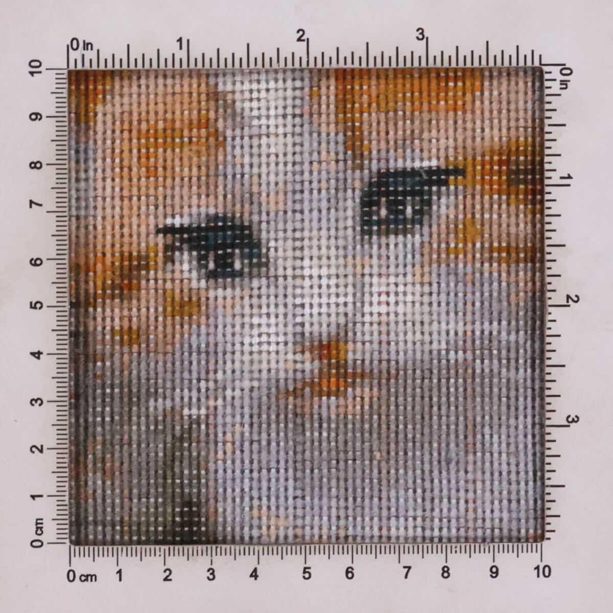 ペルシャ絨毯 タブリーズ産 絵画絨毯 75×56cm(FP-70268)