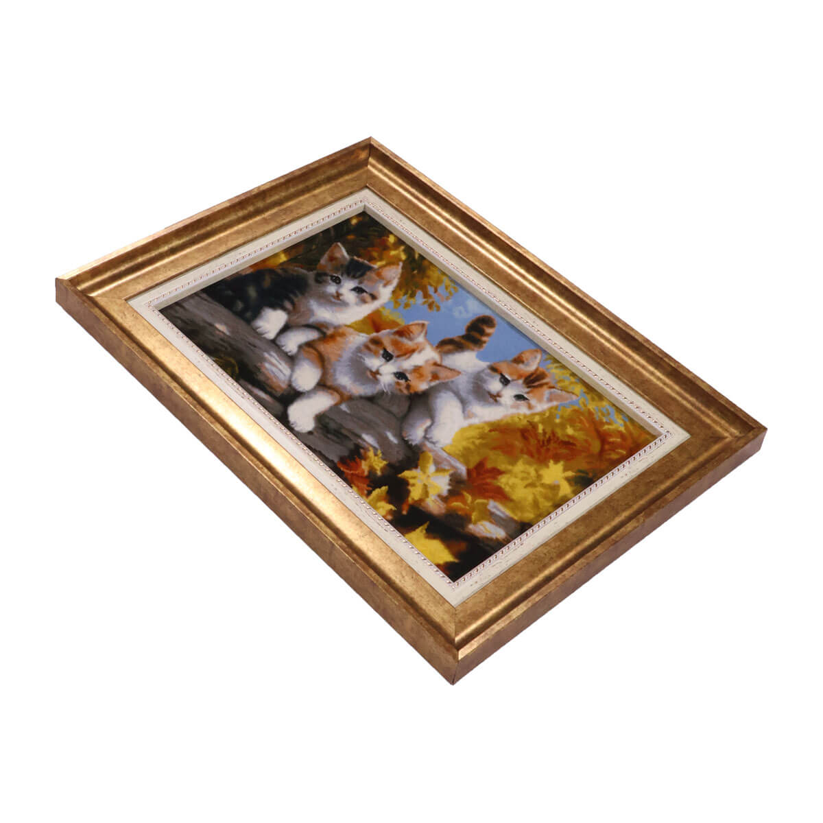 ペルシャ絨毯 タブリーズ産 絵画絨毯 75×56cm(FP-70268)