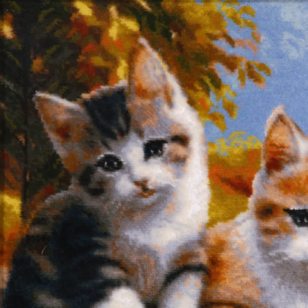 ペルシャ絨毯 タブリーズ産 絵画絨毯 75×56cm(FP-70268)