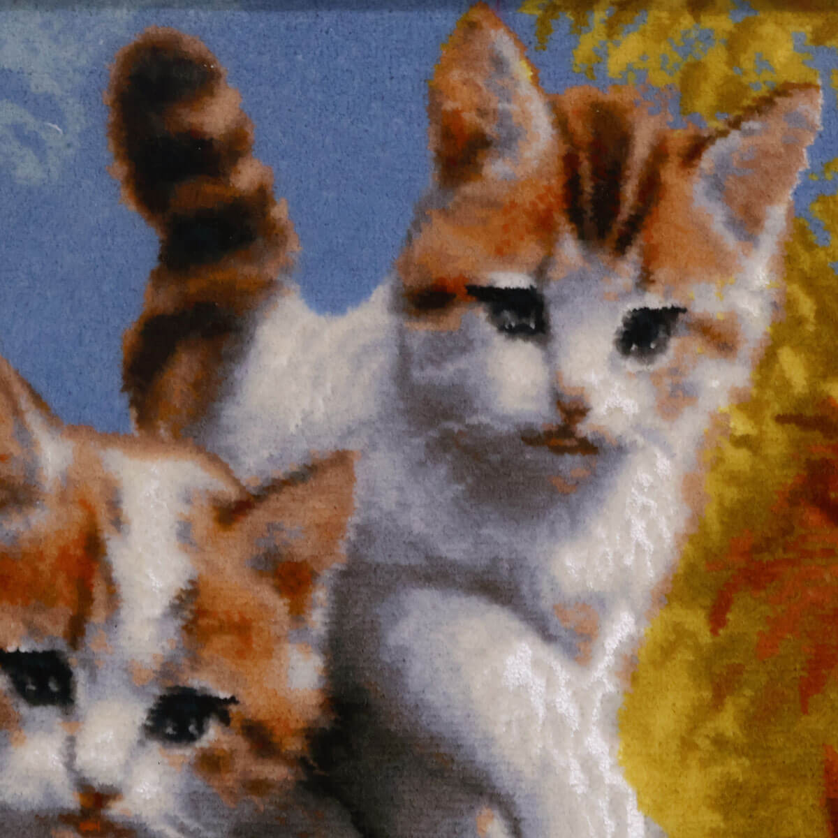 ペルシャ絨毯 タブリーズ産 絵画絨毯 75×56cm(FP-70268)