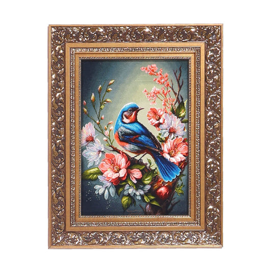 ペルシャ絨毯 タブリーズ産 絵画絨毯 90×71cm(FP-70269)