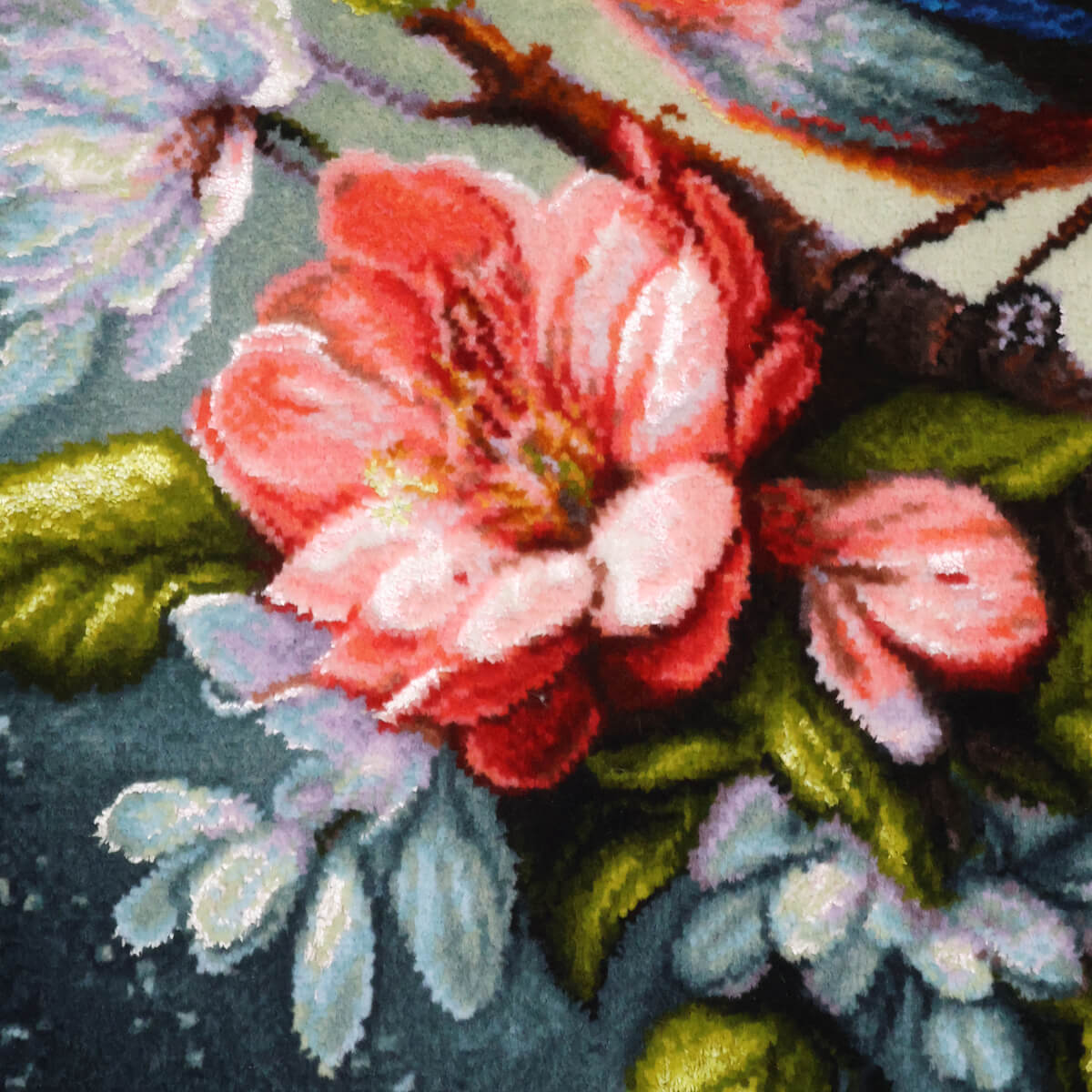ペルシャ絨毯 タブリーズ産 絵画絨毯 90×71cm(FP-70269)