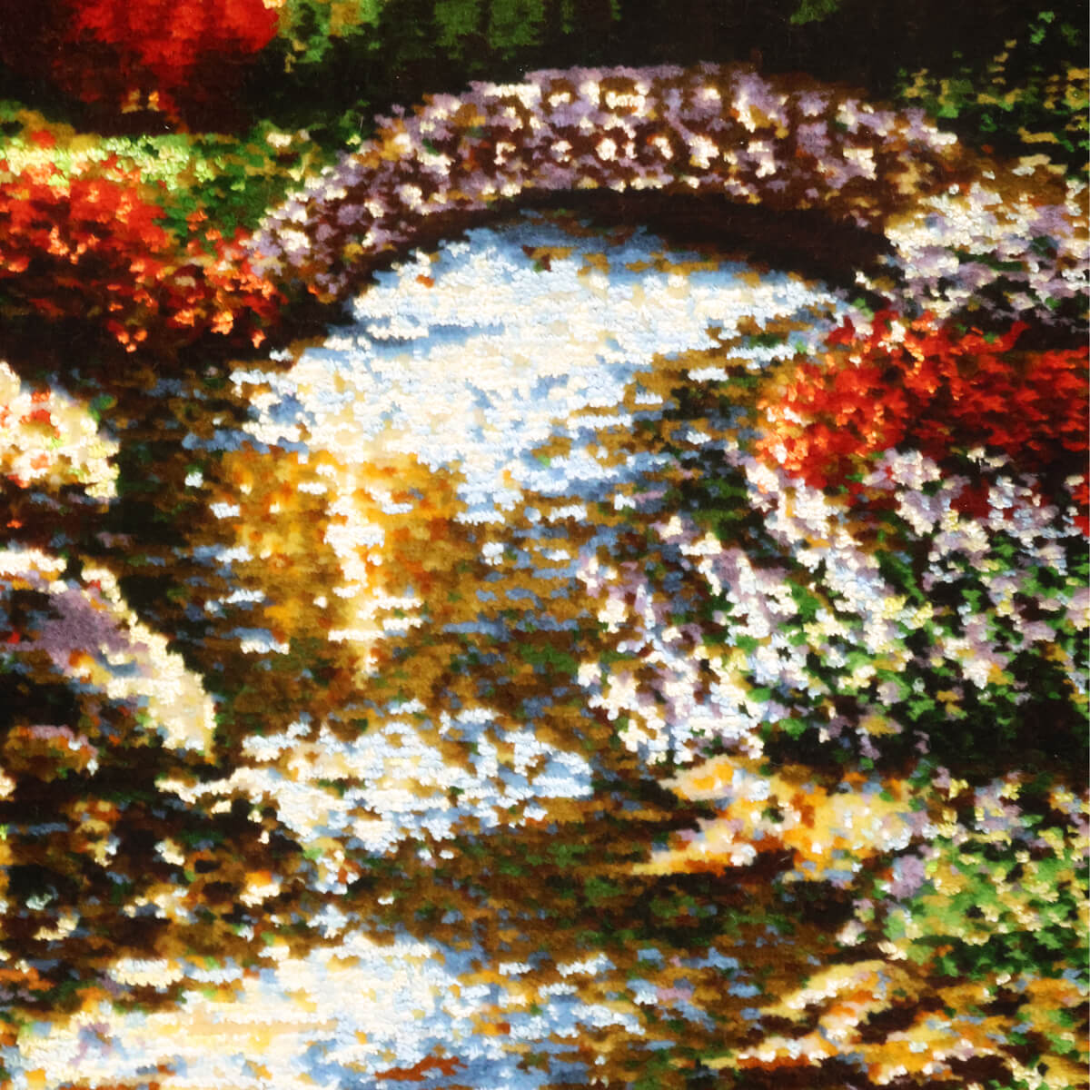 ペルシャ絨毯 タブリーズ産 絵画絨毯 97×69cm(FP-70270)