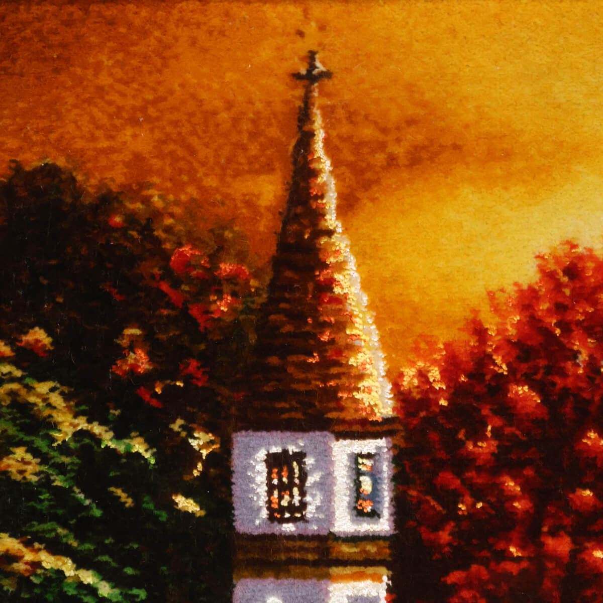 ペルシャ絨毯 タブリーズ産 絵画絨毯 97×69cm(FP-70270)