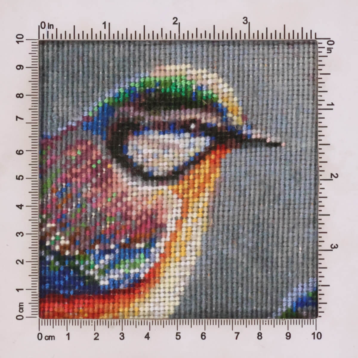 ペルシャ絨毯 タブリーズ産 絵画絨毯 77×60cm(FP-70271)