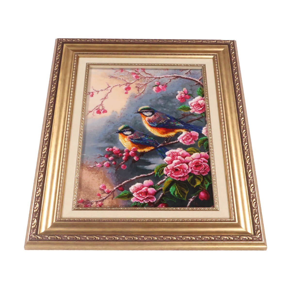 ペルシャ絨毯 タブリーズ産 絵画絨毯 77×60cm(FP-70271)