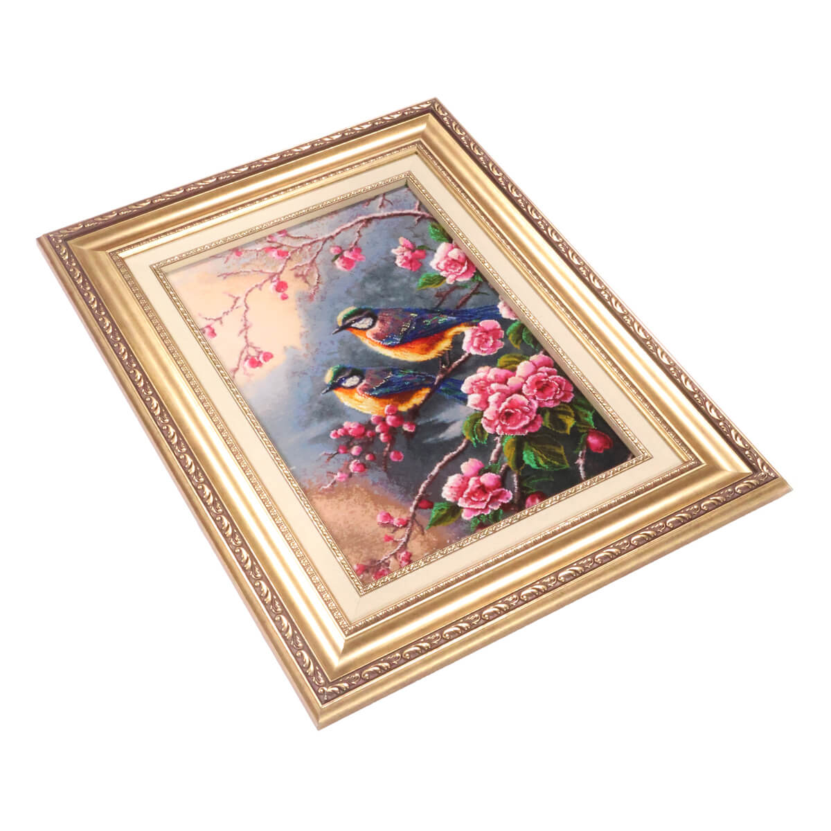 ペルシャ絨毯 タブリーズ産 絵画絨毯 77×60cm(FP-70271)