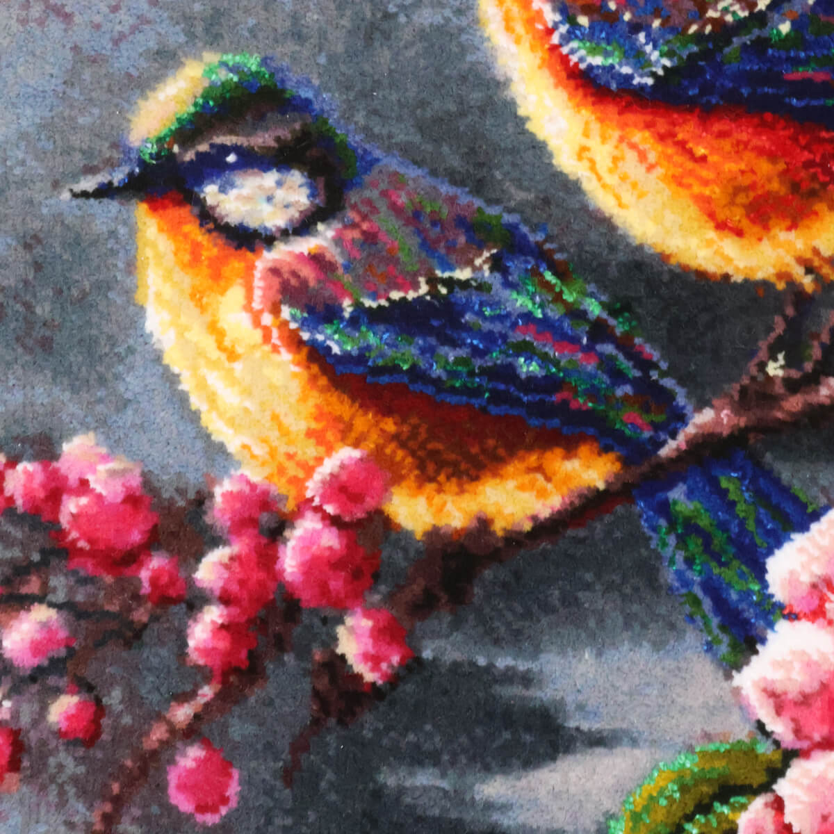 ペルシャ絨毯 タブリーズ産 絵画絨毯 77×60cm(FP-70271)
