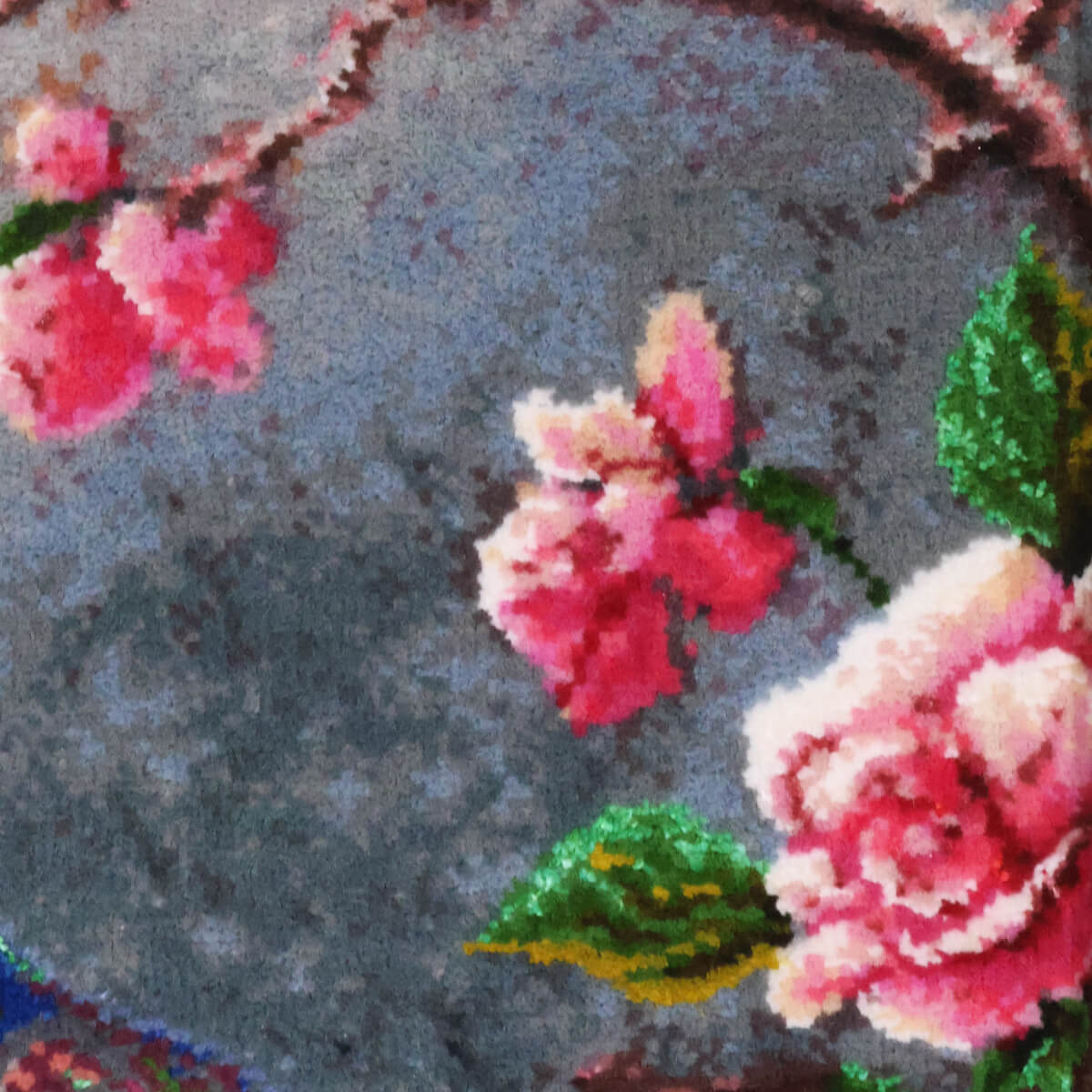 ペルシャ絨毯 タブリーズ産 絵画絨毯 77×60cm(FP-70271)