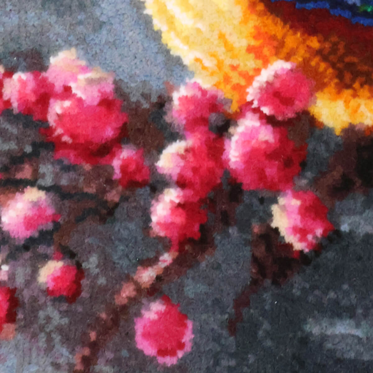 ペルシャ絨毯 タブリーズ産 絵画絨毯 77×60cm(FP-70271)