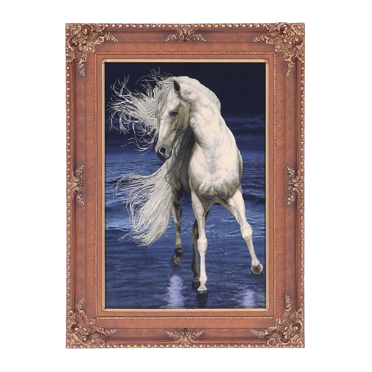 ペルシャ絨毯 タブリーズ産 絵画絨毯 132×98cm(FP-70273)