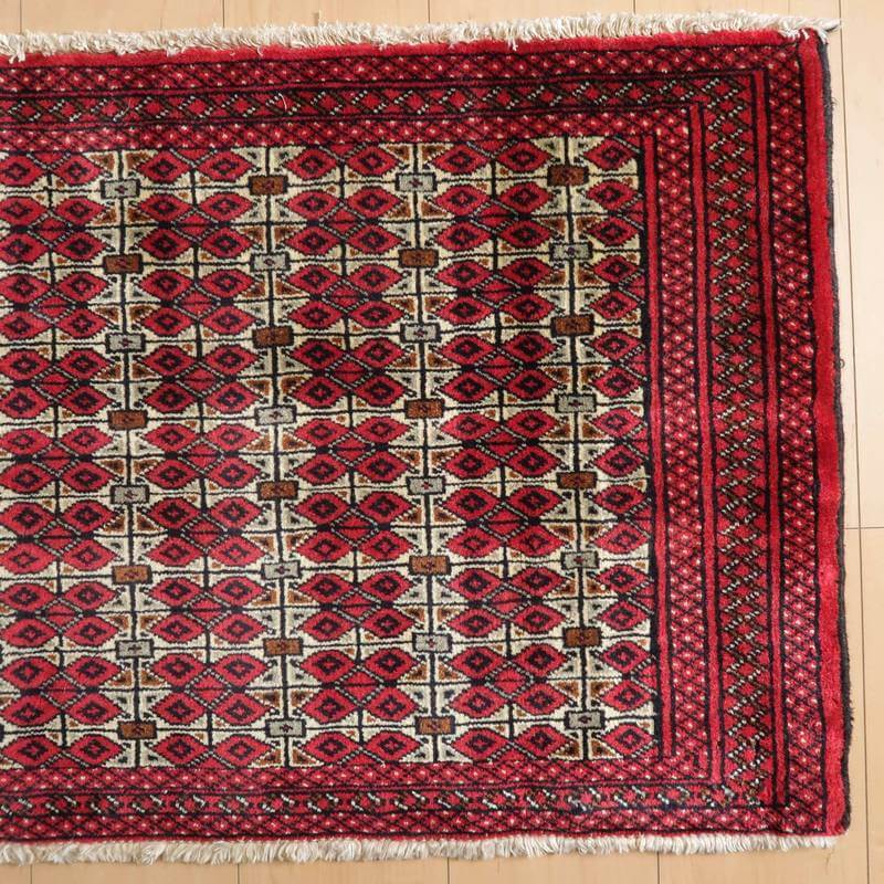 ビンテージ トライバルラグ/トルクメン 1990年代/58×112cm(FS-22047)