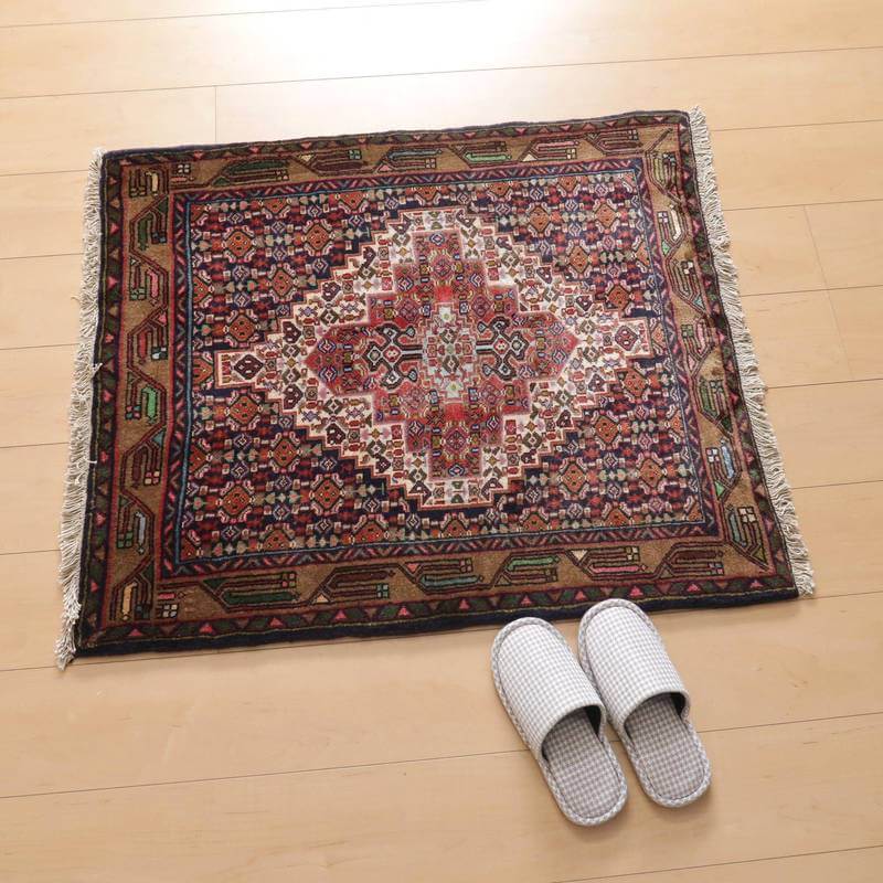ビンテージ トライバルラグ/サルーク/2000年代/92×79cm(FS-22157)