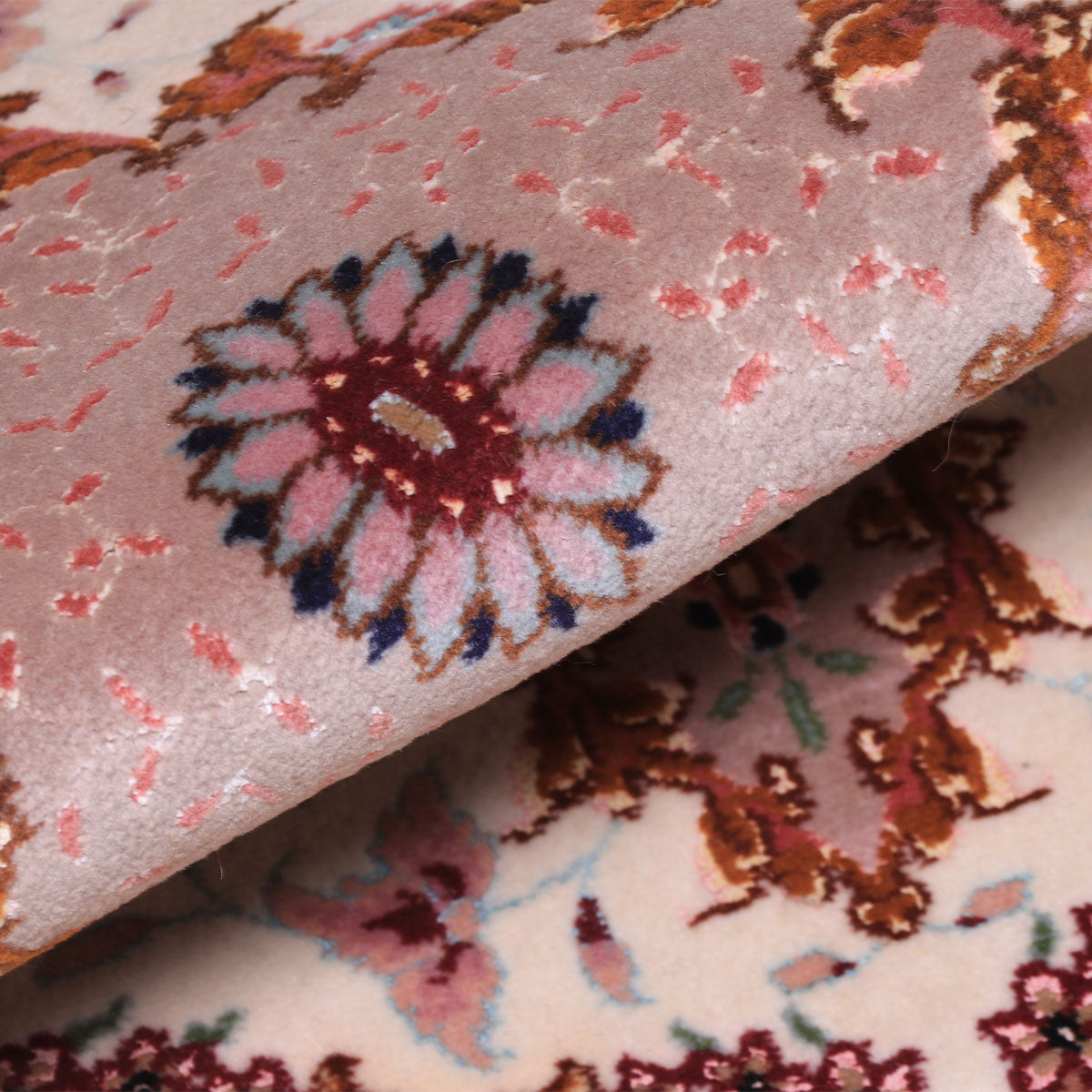 ペルシャ絨毯(イラン産)タブリーズ 82×57cm(FS-70008)