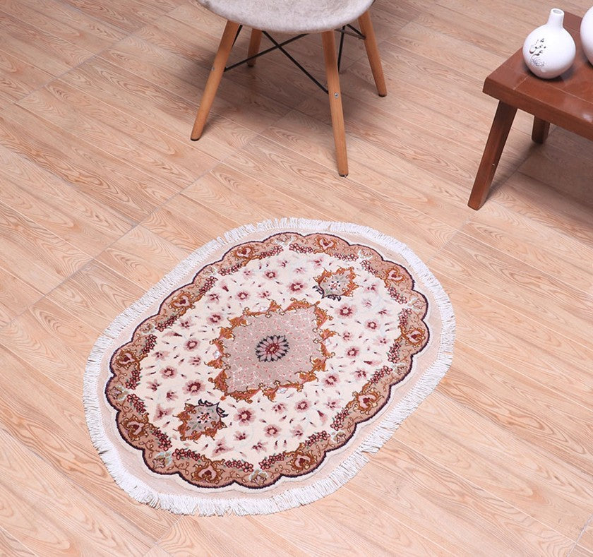 ペルシャ絨毯(イラン産)タブリーズ 82×57cm(FS-70008)
